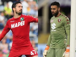 10. Andrea Consigli (Sassuolo) Salvatore Sirigu (Torino). Mereka sama-sama mencatat 10 clean sheet dari 37 kali penampilan atau persentase 27%. Foto: diolah dari Getty Images