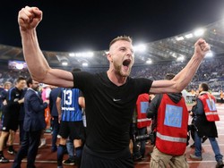 Jumlah poin Inter sama dengan Lazio yang turun ke posisi kelima, tapi Inter unggul head-to-head. Foto: Paolo Bruno/Getty Images