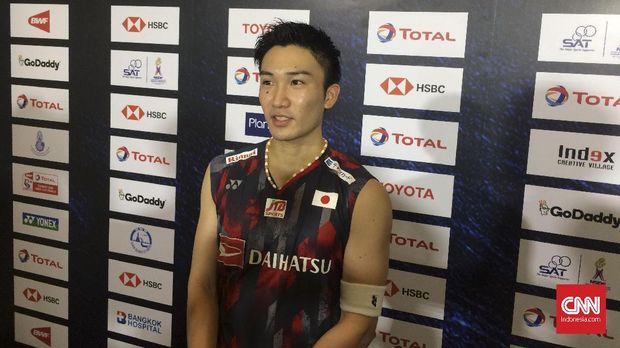 Kento Momota saat tampil di Piala Thomas. (