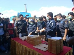 Polda Sulsel Musnahkan Sabu 6 Kg Jaringan Malaysia