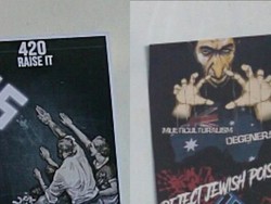 Sinagog di Adelaide Ditempeli Poster Nazi
