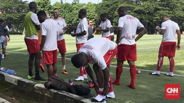 Persipura latihan di Jakarta jelang lawan Persija Jakarta di Bogor.