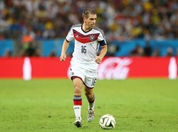 Philipp Lahm juga bermain 20 pertandingan bersama Die Mannschaft di Piala Dunia. Edisinya 2006, 2010, dan 2014. (Foto: Martin Rose/Getty Images)