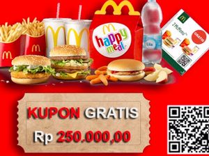 Kata McDonalds Soal Heboh Voucher Gratis yang Viral di WhatsApp