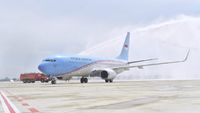 Penampakan Pesawat Jokowi yang Kena Siram di Bandara Kertajati
