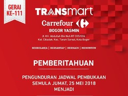 Pembukaan Transmart Carrefour Yasmin Bogor Ditunda