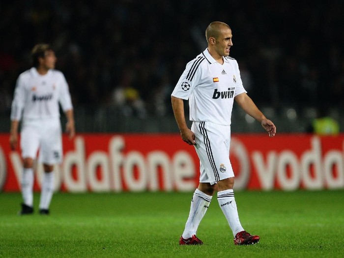 TURIN, ITALY - OCTOBER 21:  Fabio Cannavaro of Real Madrid looks on during the UEFA Champions League Group H match between Juventus and Real Madrid at the Stadio Olimpico on October 21, 2008 in Turin, Italy.  (Photo by Hamish Blair/Getty Images)
