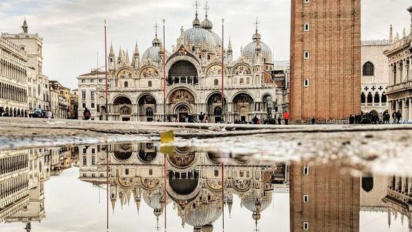 Keren! Foto Ini Dipotret dari Genangan Air