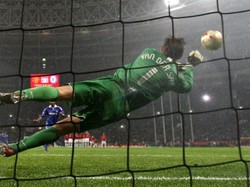 Man of the match final Liga Champions 2008: Edwin van der Sar (Manchester United). (Foto: FRANCK FIFE/AFP)
