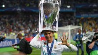 Cristiano Ronaldo meraih gelar Liga Champions yang kelima. Catatan yang terbanyak dari seorang pemain di era Liga Champions. (Foto: Hannah McKay/Reuters)