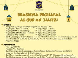 Keren! Pemkot Surabaya Beri Beasiswa Khusus Penghafal Al Quran
