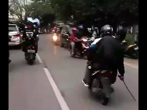 Beredar Video Geng Motor Dibubarkan Pakai Senpi, Ini Faktanya