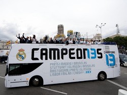 Rayakan Gelar Juara, Real Madrid Arak Trofi Liga Champions Keliling Kota