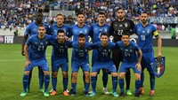 Balotelli menjadi starter pada pertandingan persahabatan melawan Arab Saudi di Kybunpark, St. Gallen, Swiss, Selasa (29/5/2018) dinihari WIB. Foto: Claudio Villa/Getty Images