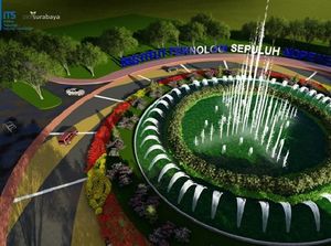 Air Mancur Menari dari Alumni ITS untuk HUT Surabaya ke-725