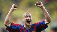 Di final Liga Champions 2006, Henrik Larsson menginspirasi kebangkitan Barcelona atas Arsenal. Si supersub masuk di menit ke-61 ketika Barca ketinggalan 0-1 dan membuat dua assist (menit 76 dan 80) untuk membawa Blaugrana berbalik menang 2-1. (Foto: Lluis Gene/AFP)