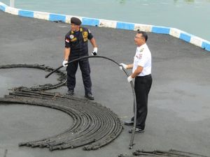 Bakamla Amankan 12 Ton Kabel Optik Curian