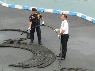 Bakamla Amankan 12 Ton Kabel Optik Curian