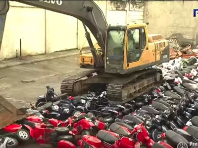 Begini Nasib Mobil dan Motor Selundupan di Filipina
