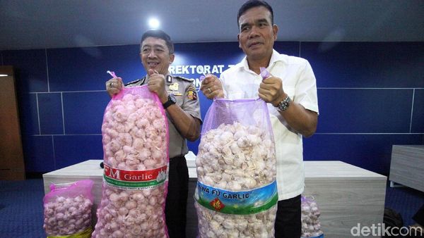 Ini Bawang Putih Impor Ilegal yang Diamankan Bareskrim