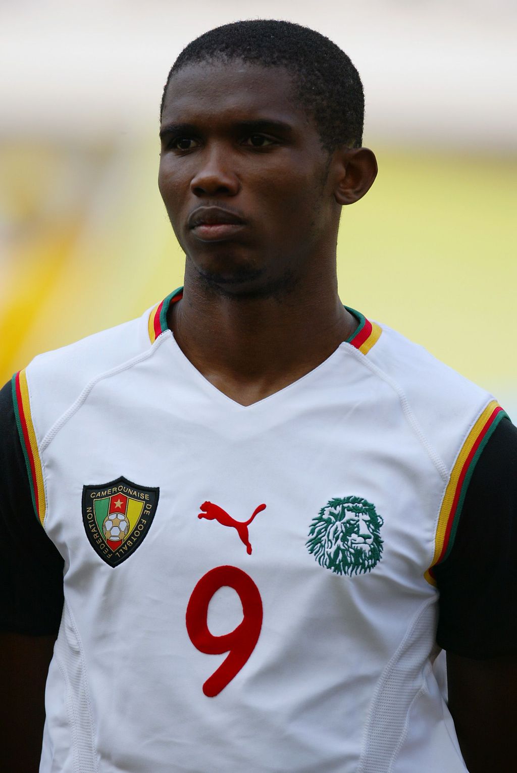 NIIGATA - JUNE 1:  Samuel Eto'o of Cameroon during the 2002 FIFA World Cup - First Round, Group E match between the Republic of Ireland v Cameroon played at the Niigtata Prefectual Stadium, Niigata, Japan on June 1, 2002. The match ended in a 1-1 draw. (Photo by Alex Livesey/Getty Images)