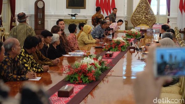 Momen Peserta Kamisan Bertemu Jokowi di Istana