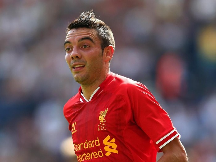 PRESTON, LANCASHIRE - JULY 13:  Iago Aspas of Liverpool during the Pre Season Friendly match between Preston North End and Liverpool at Deepdale on July 13, 2013 in Preston, Lancashire.  (Photo by Alex Livesey/Getty Images)
