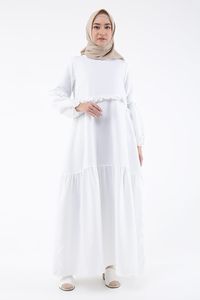 Cari Baju  Baru Ini 5 Gamis  Dan Dress Putih  Untuk 