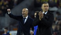 2 April 2016. Zidane meraih kemenangan di El Clasico pertamanya sebagai pelatih. Cristiano Ronaldo menentukan kemenangan Madrid dengan skor 2-1 atas Barcelona. (Foto: Lluis Gene/AFP)
