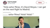 Di tempat lain, tak menutup kemungkinan ada pelatih yang malah sudah menelepon Perez lebih dulu. Fans Madrid, mau David Moyes? (Foto: Istimewa)