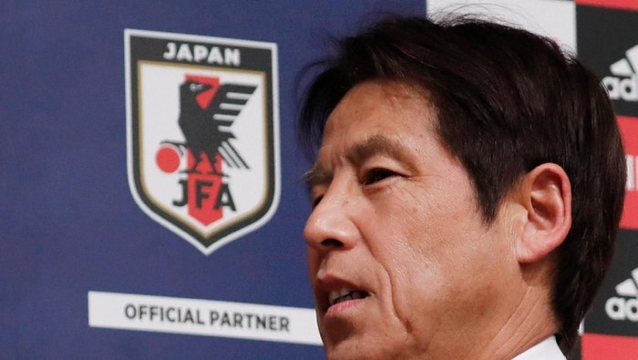 Japan's national soccer team's head coach Akira Nishino attends a news conference to announce his 23-man squad for the Russia 2018 World Cup in Tokyo, Japan May 31, 2018. REUTERS/Toru Hanai