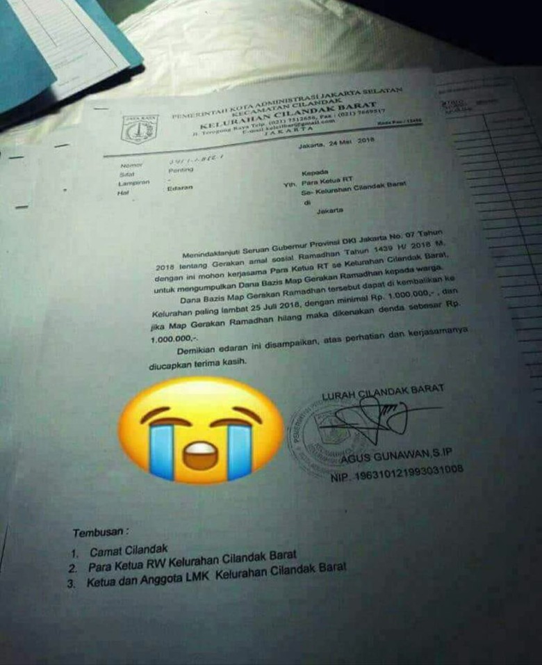 Ini Penjelasan Lurah Cilandak Barat Soal Target Zakat Rp 1 Juta Ini Penjelasan Lurah Cilandak Barat Soal Target Zakat Rp 1 Juta