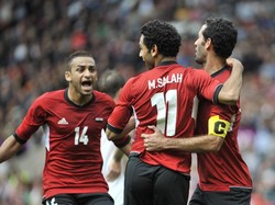 Sayangnya langkah Salah dan Mesir terhenti di perempatfinal usai kalah 0-3 dari Jepang pada laga yang dihelat di Old Trafford. (Getty Images)