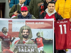 Ini adalah dukungan untuk Mo Salah saat memperkuat Mesir menghadapi Portugal pada laga friendly di Zurich Maret lalu. (Robert Hradil/Getty Images)