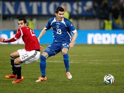 Ini salah satu aksi Salah bersama timnas Mesir dalam laga friendly kontra Bosnia-Herzegovina pada Maret 2014. (Getty Images)