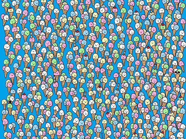 Cek Otak, Masih Bisa Fokus? Temukan Lolipop di Antara Es Krim