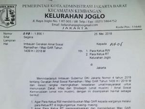 Lurah Joglo Soal Edaran Target Zakat Rp 1 Juta: Hanya Imbauan