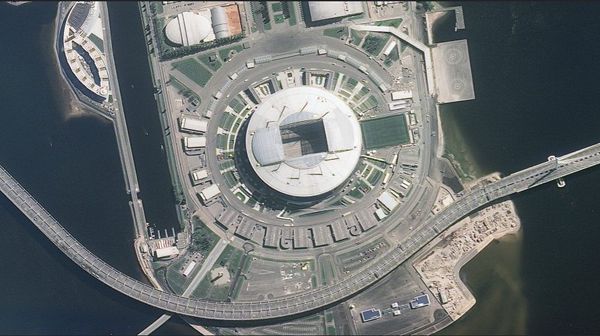 Cantiknya Stadion Piala Dunia 2018 dari Antariksa