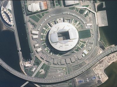 Cantiknya Stadion Piala Dunia 2018 dari Antariksa