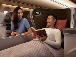 Foto Interior Mewah Kelas Bisnis Armada Baru Singapore Airlines