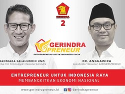 Jelang Pilpres 2019, Gerindra Luncurkan GerindraPreneur
