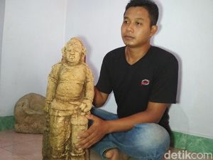 Remaja di Trenggalek Temukan Arca Dewa Brahma