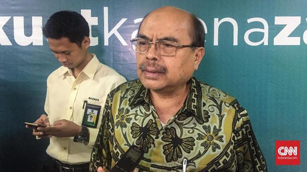 Ketua Badan Amil Zakat Nasional (Baznas) Bambang Sudibyo, di Kantor Banzas, Jakarta, Senin (4/6).