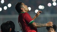 Penyerang naturalisasi Alberto Beto Goncalves kembali jadi opsi di lini depan. Pada uji coba pertama, Beto bikin assist. (Foto: Sigid Kurniawan/ANTARA FOTO)