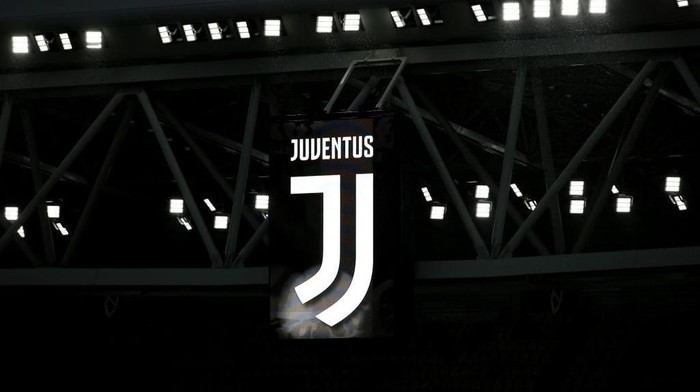 TURIN, ITALY - APRIL 03: The Juventus logo is seen on a stand prior to the UEFA Champions League Quarter Final Leg One match between Juventus and Real Madrid at Allianz Stadium on April 3, 2018 in Turin, Italy.  (Photo by Emilio Andreoli/Getty Images)