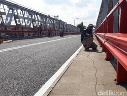 Pasca Perbaikan, Jembatan Widang Jalani Uji Getaran