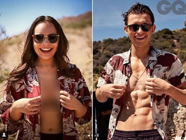 Tiru Foto Tom Holland, Fans ini Akhirnya Bisa Foto Bareng
