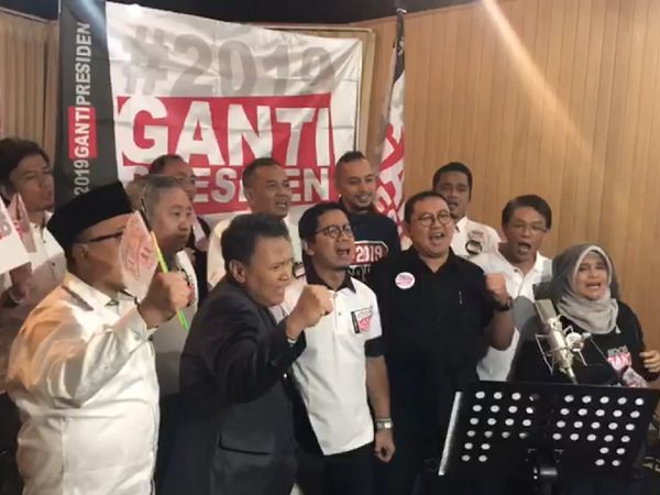 Gaya Mardani hingga Fadli Zon Rekaman Lagu #2019GantiPresiden