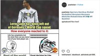 Fans Manchester United juga dibawa-bawa. Mereka disebut menjadi pihak paling bahagia dengan pencoretan Sane. (Foto: dok. Instagram)