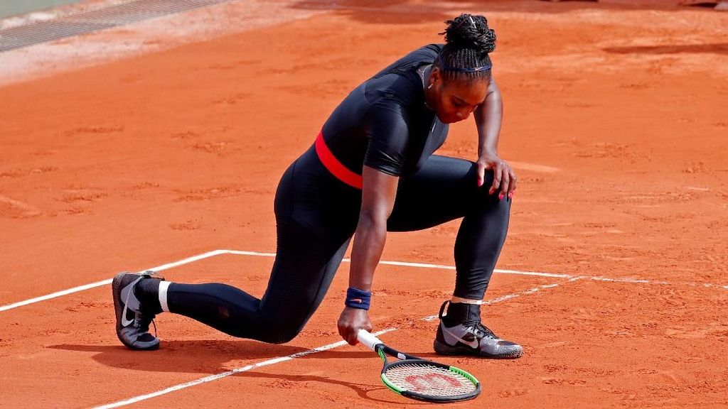 Serena Mundur, Tak Ada Lagi Ratu Wakanda di Prancis Terbuka 2018